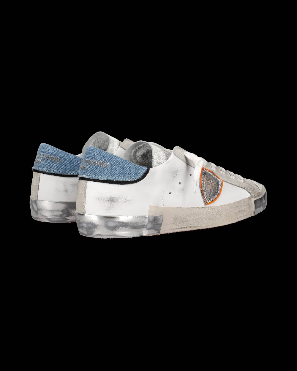 Philippe Model Sneaker basse Prsx uomo - bianco e azzurro Spedizione Gratuita