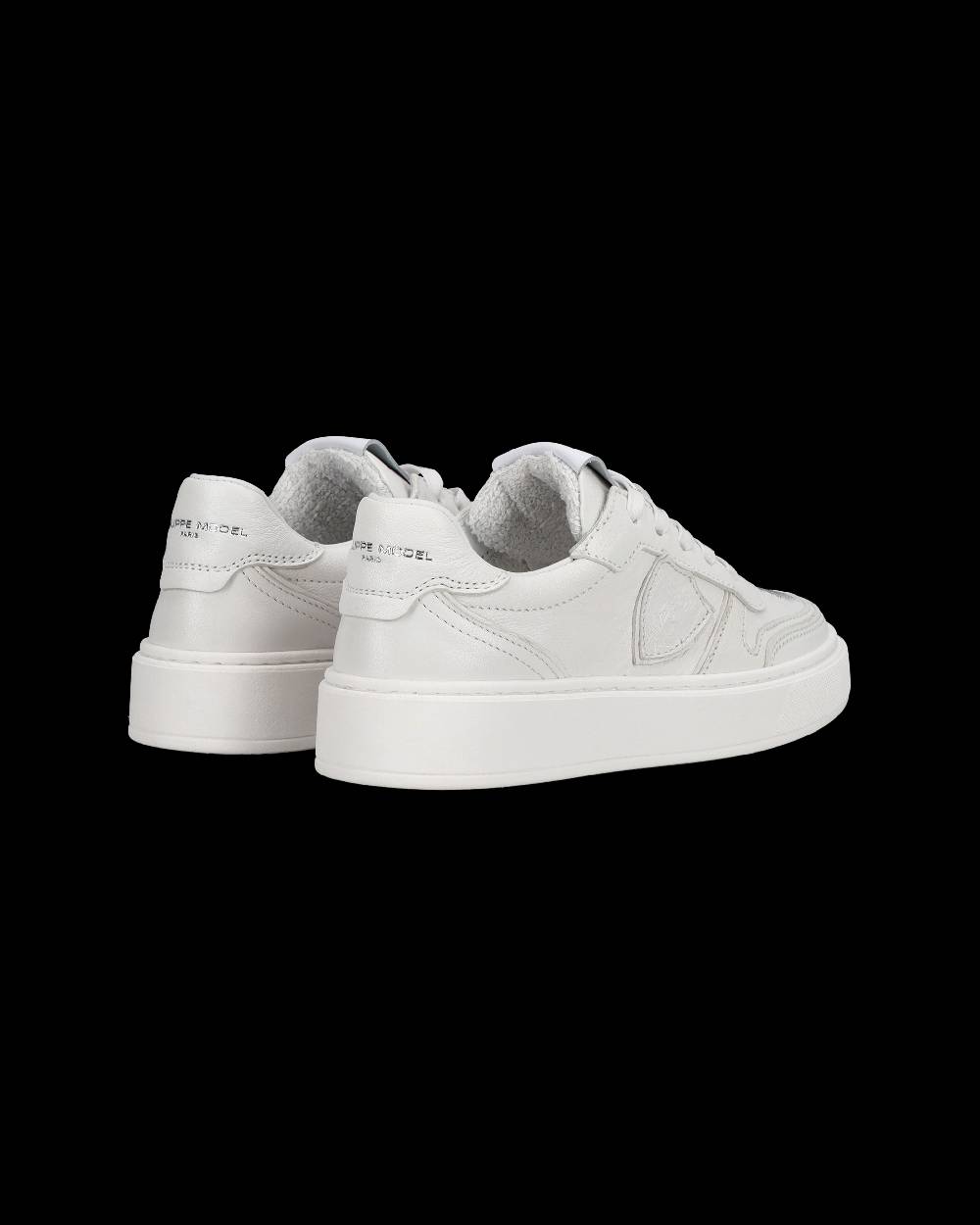 Philippe Model Sneakers basse Junior Nice in pelle, Bianco Soddisfazione Garantita