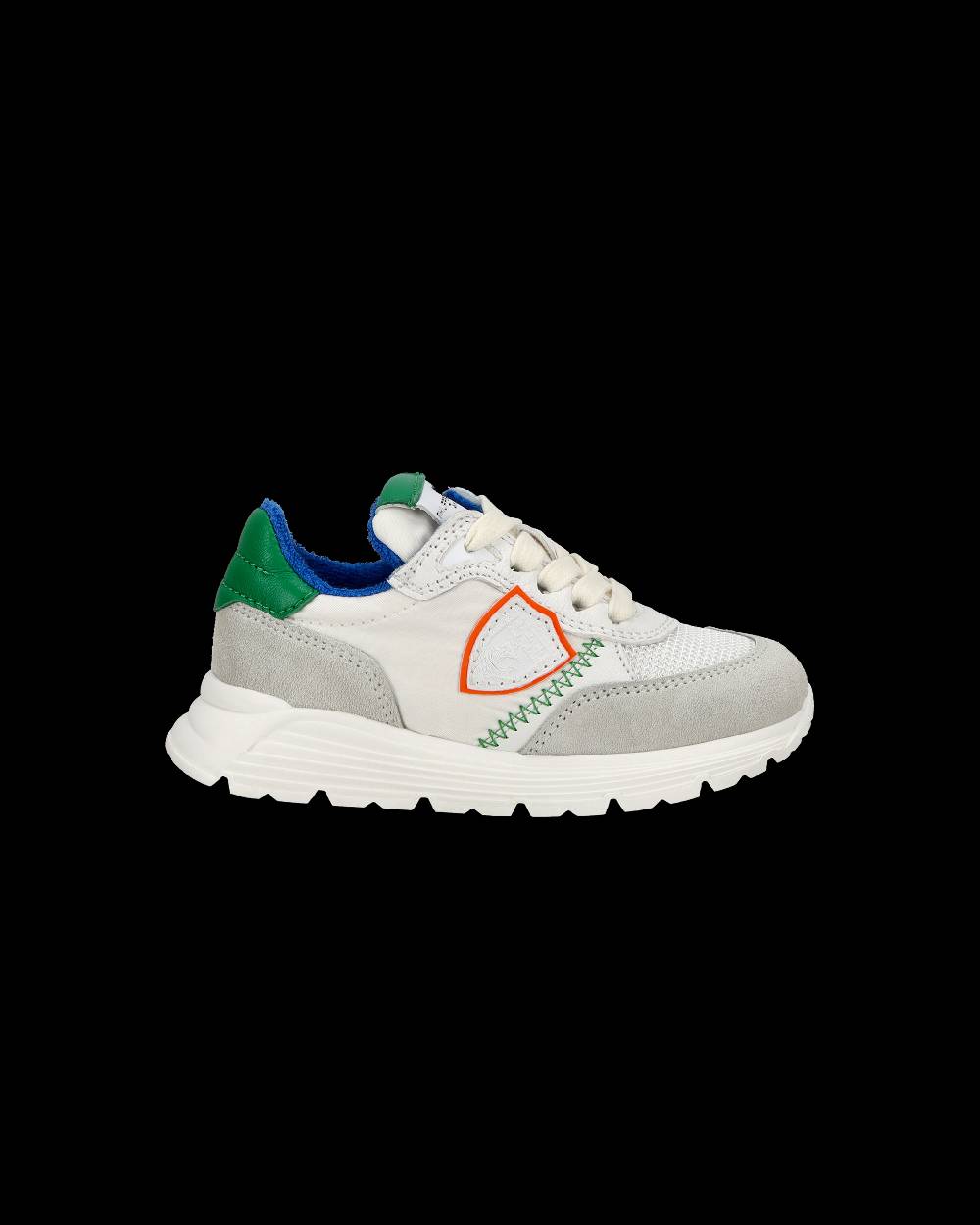 Philippe Model Sneakers basse Antibes Baby in nylon e pelle, Bianco Verde Fino Al -60%
