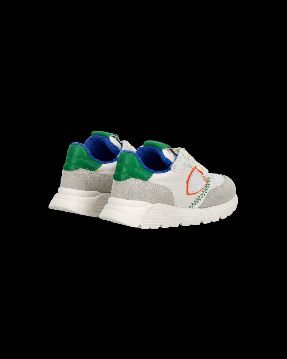 Philippe Model Sneakers basse Antibes Baby in nylon e pelle, Bianco Verde Fino Al -60%