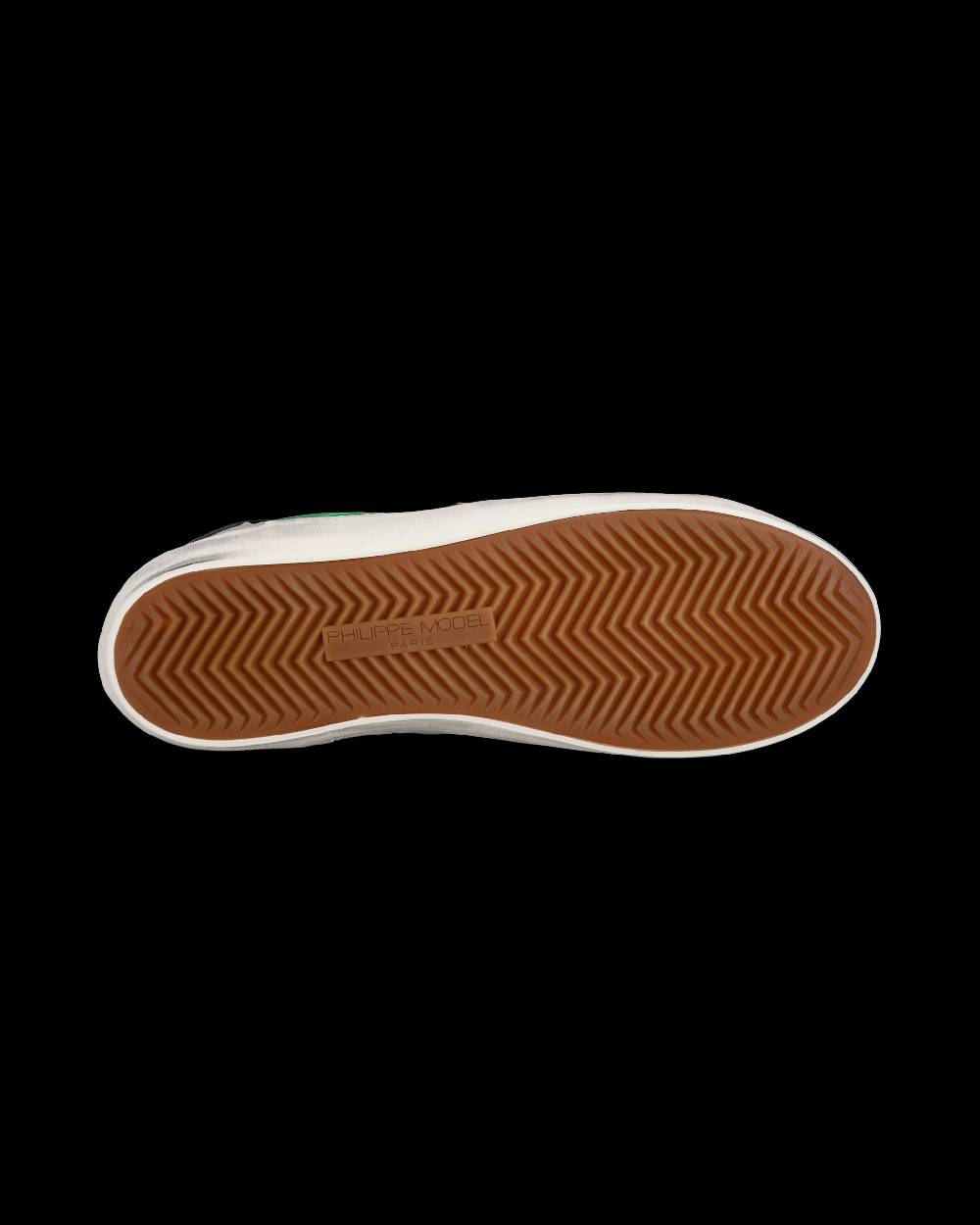 Philippe Model Sneakers basse Paris da Bambino in pelle, Bianco Verde Presa