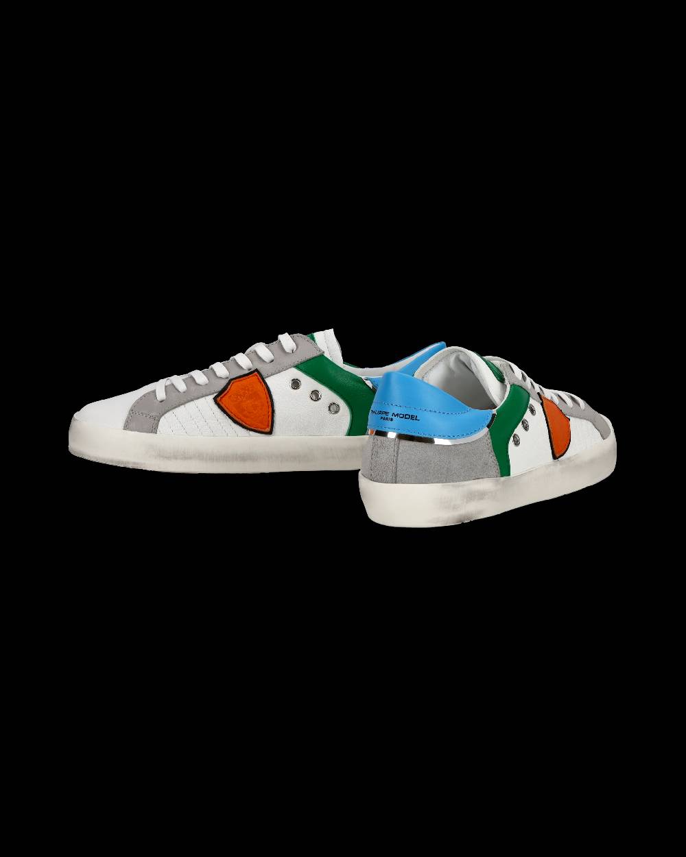 Philippe Model Sneakers basse Paris da Bambino in pelle, Bianco Verde Presa
