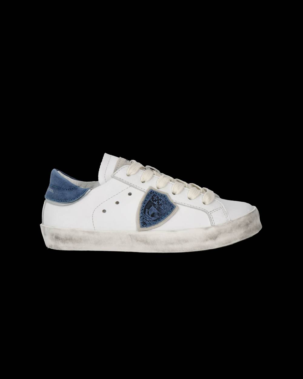 Philippe Model Sneakers Prsx basse da Bambini Bianche e Blu in Pelle Offerta