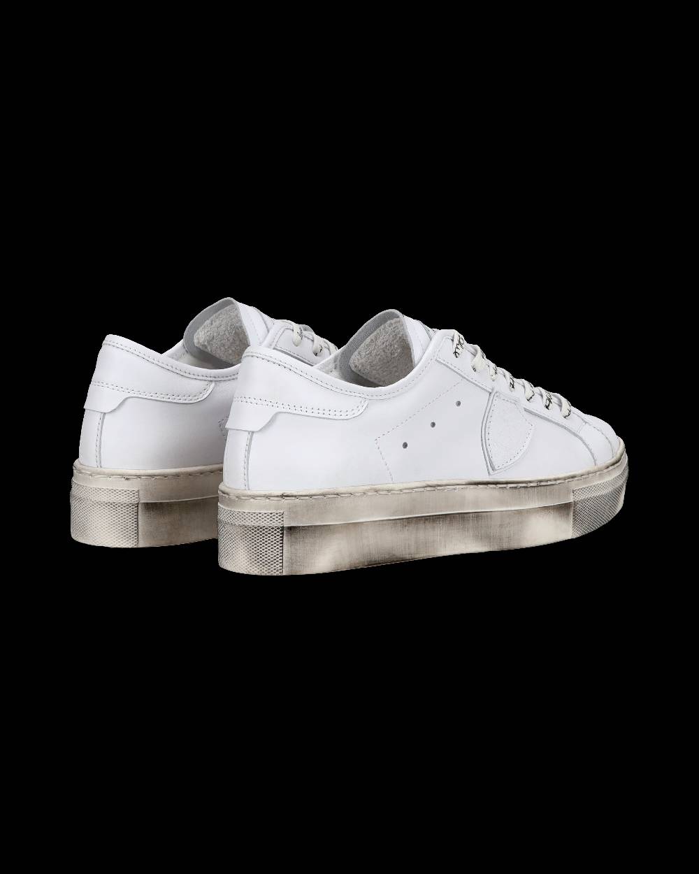 Philippe Model Sneakers basse Paris Haute da Bambino in pelle, Bianco Economico