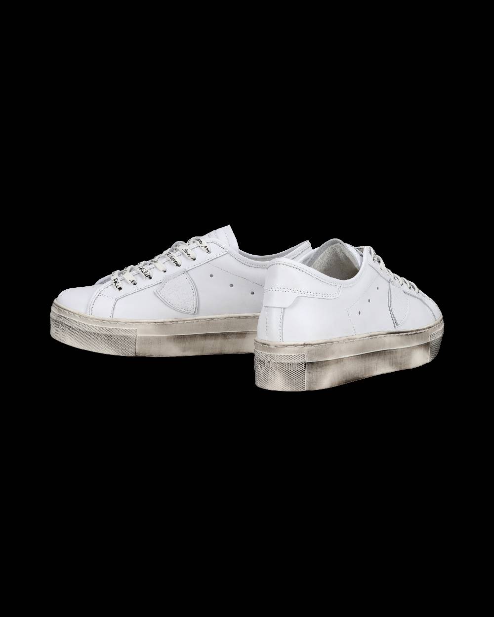 Philippe Model Sneakers basse Paris Haute da Bambino in pelle, Bianco Economico
