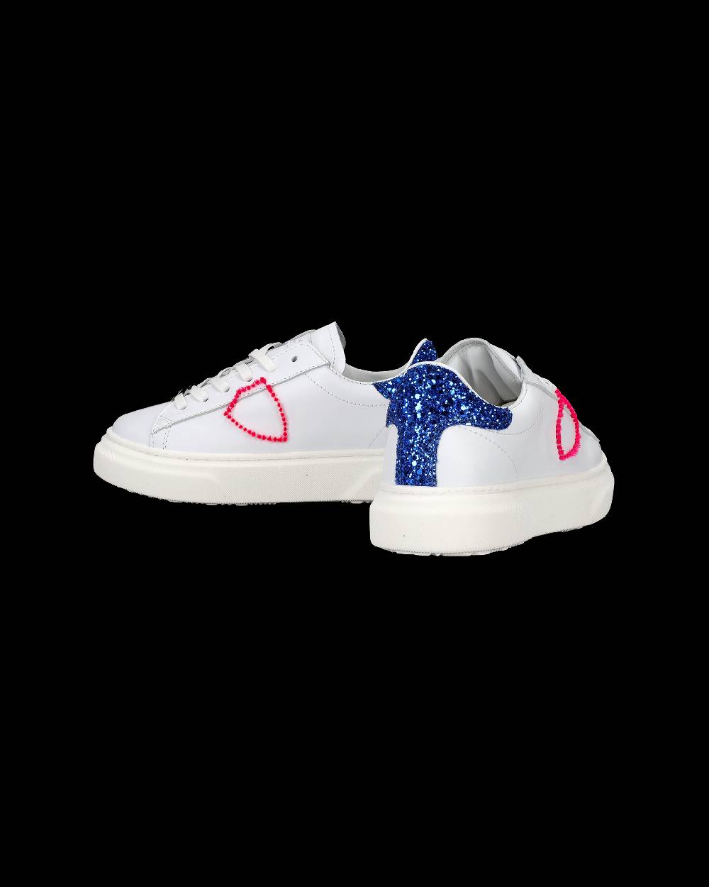 Philippe Model Sneakers Temple da Bambini Bianche e Blu in Pelle Online
