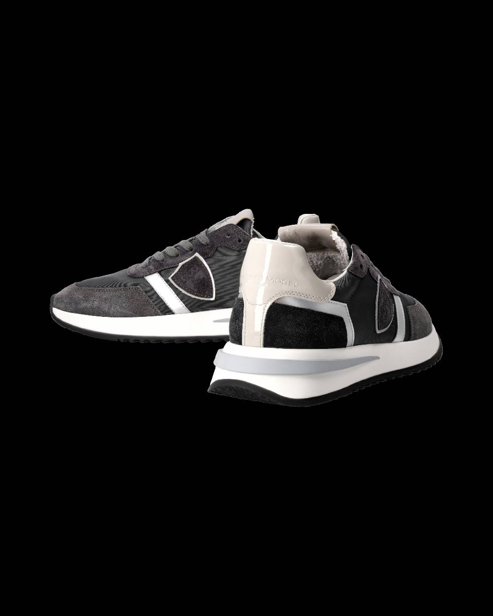 Philippe Model Sneaker Tropez 2.1 Donna, Nero Grigio e Argento Vendite Flash