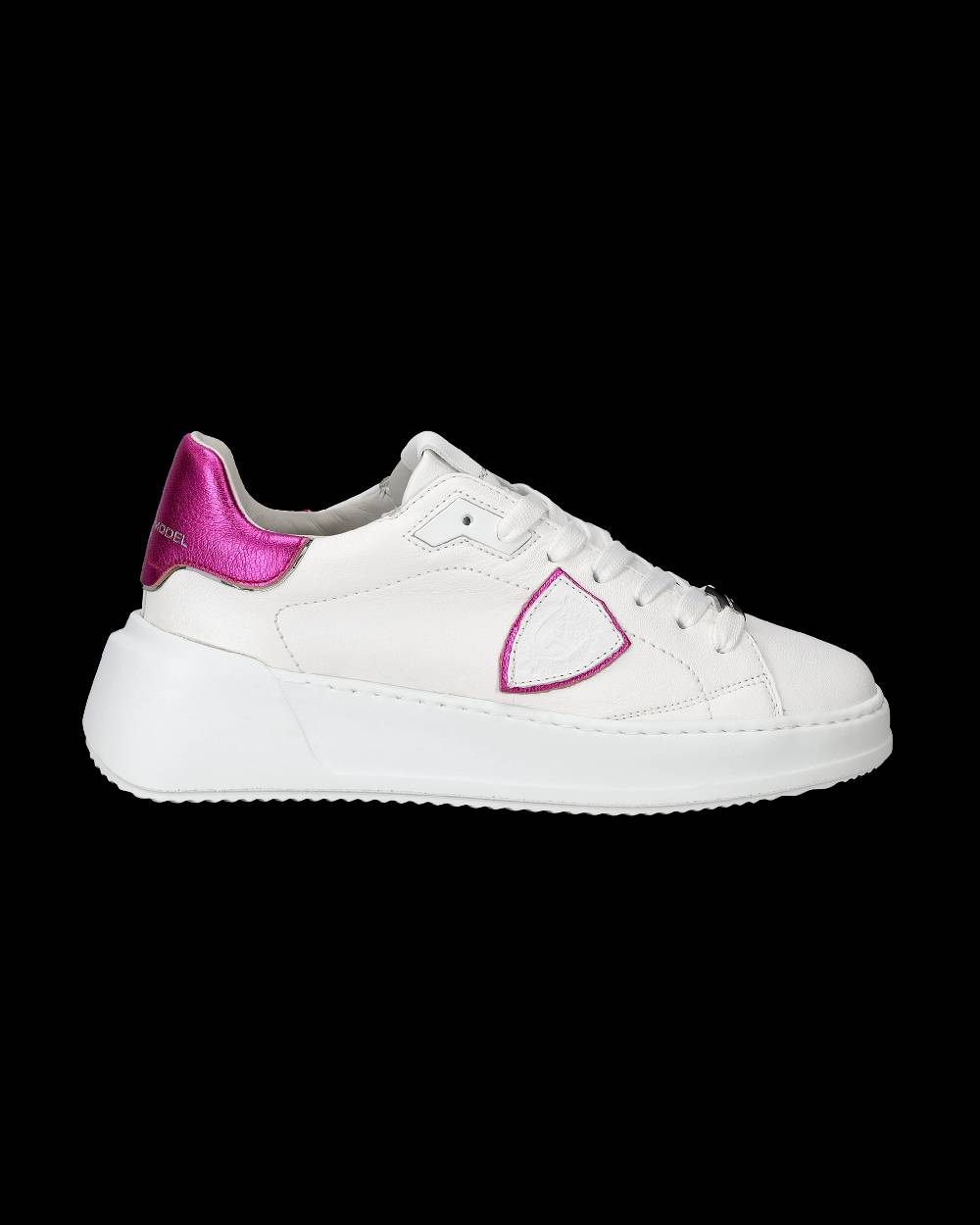 Philippe Model Sneaker basse Tres Temple donna - bianco e fucsia Vendita