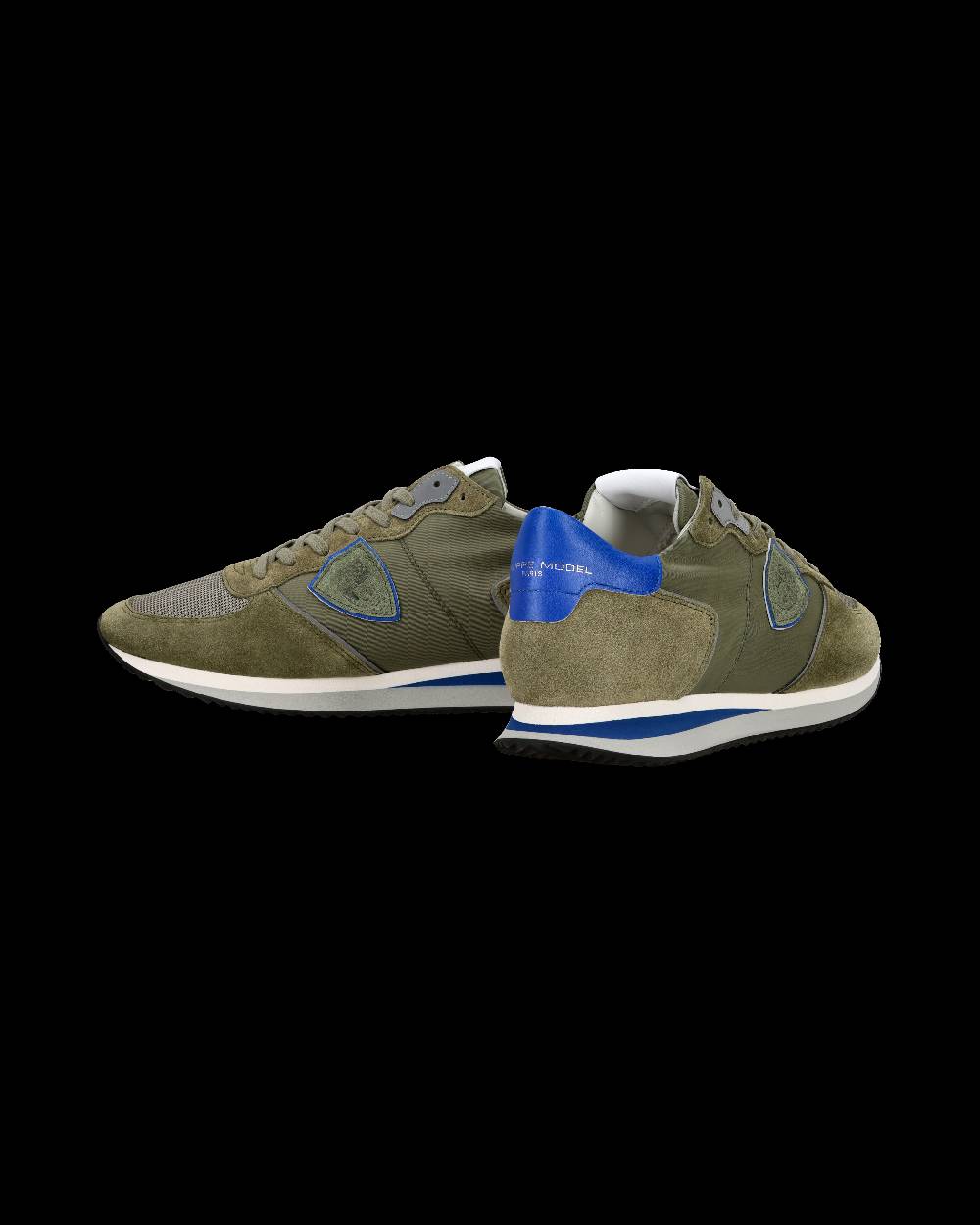 Philippe Model Sneaker casual Trpx da uomo in nylon e pelle - Blu e verde Negozi Online