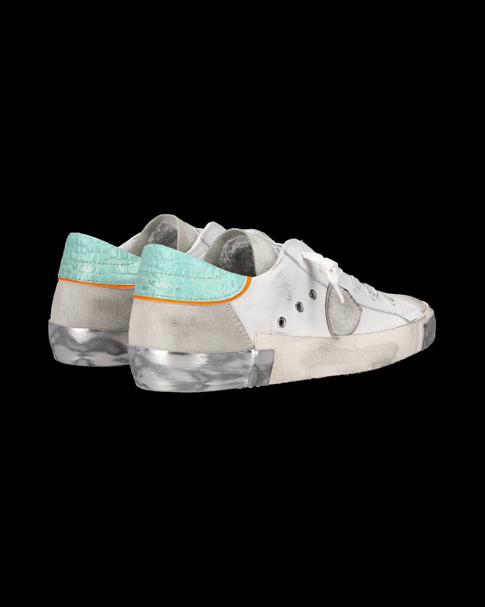 Philippe Model Sneaker bassa PRSX donna - bianco e verde acqua Sconto