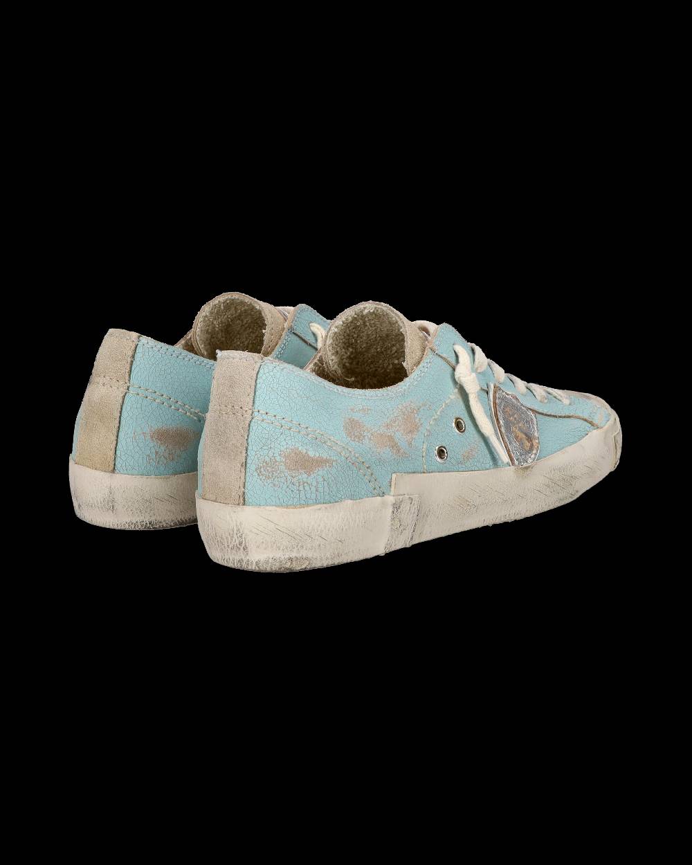Philippe Model Sneaker bassa PRSX donna in pelle craquelé - verde acqua Offerta