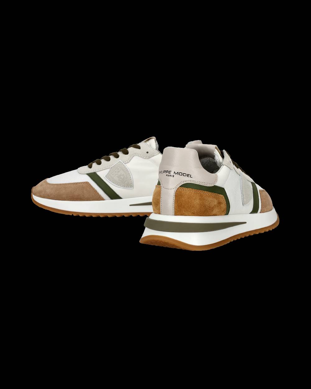 Philippe Model Sneakers Tropez 2.1 da Uomo Bianche e Verdi in Tessuto Tecnico Saldi