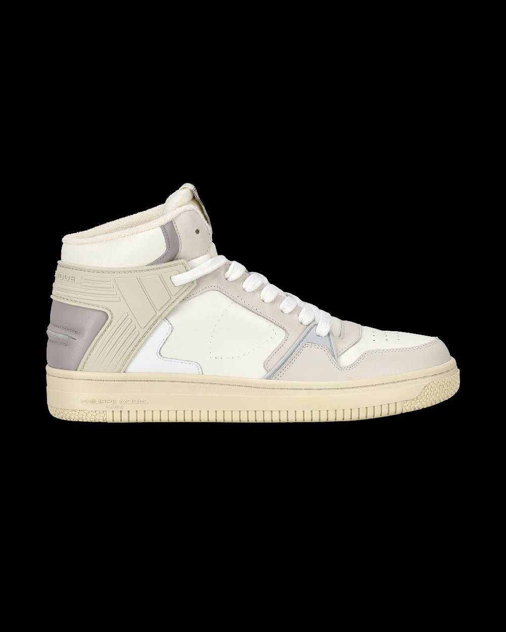 Philippe Model Sneaker streetwear La Grande da uomo in pelle - Grigio e burro Vendita Economica