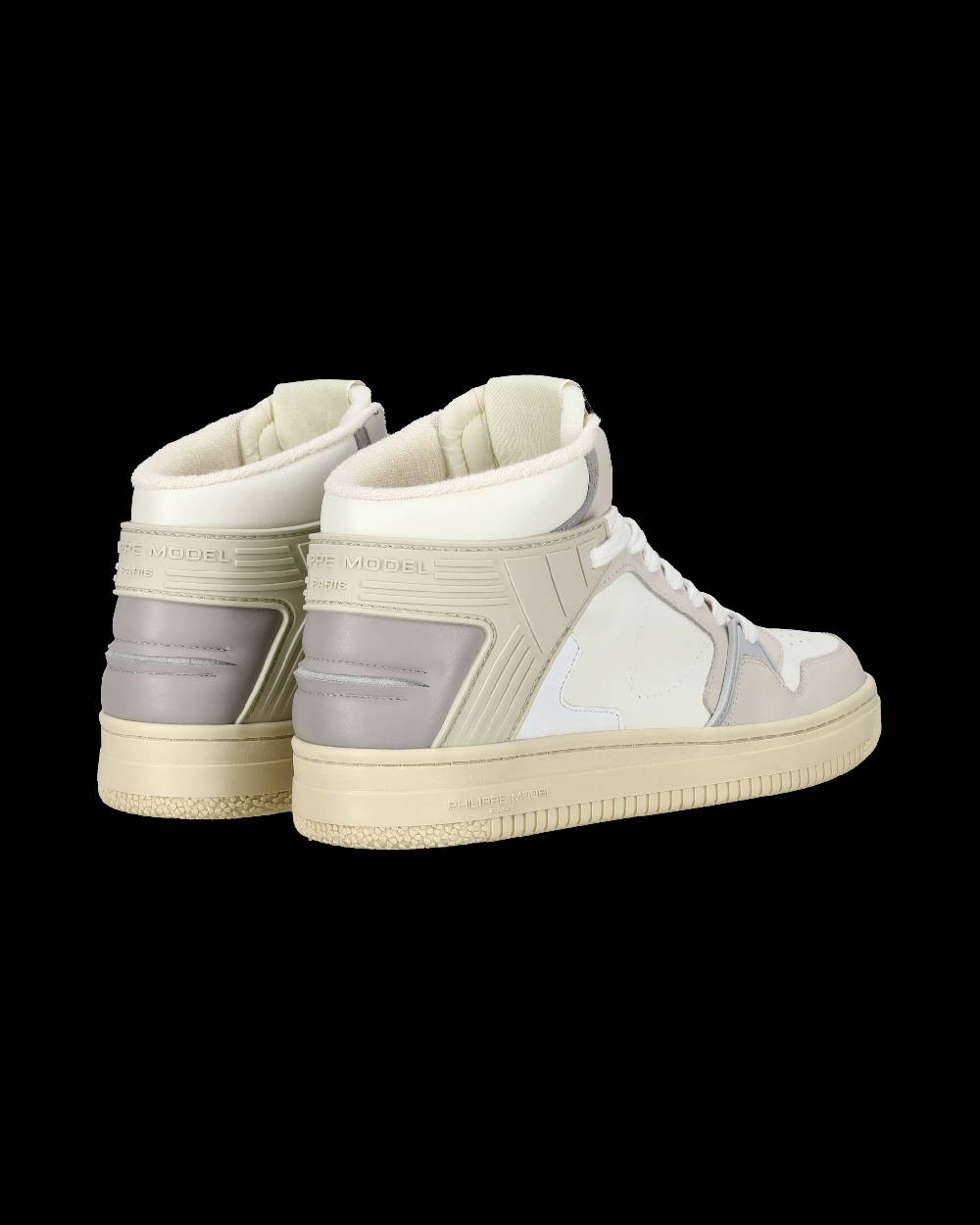 Philippe Model Sneaker streetwear La Grande da uomo in pelle - Grigio e burro Vendita Economica