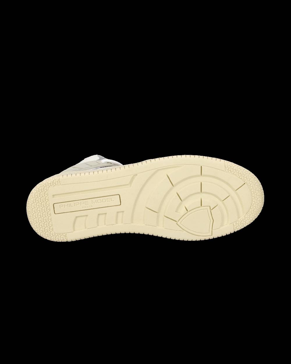 Philippe Model Sneaker streetwear La Grande da uomo in pelle - Grigio e burro Vendita Economica