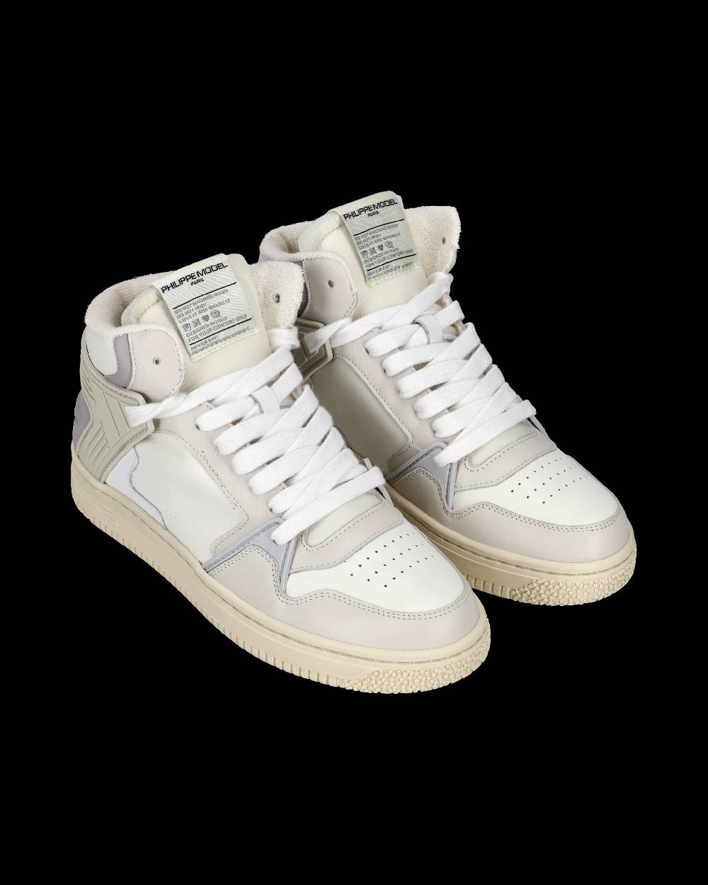 Philippe Model Sneaker mid La Grande donna - burro e grigio