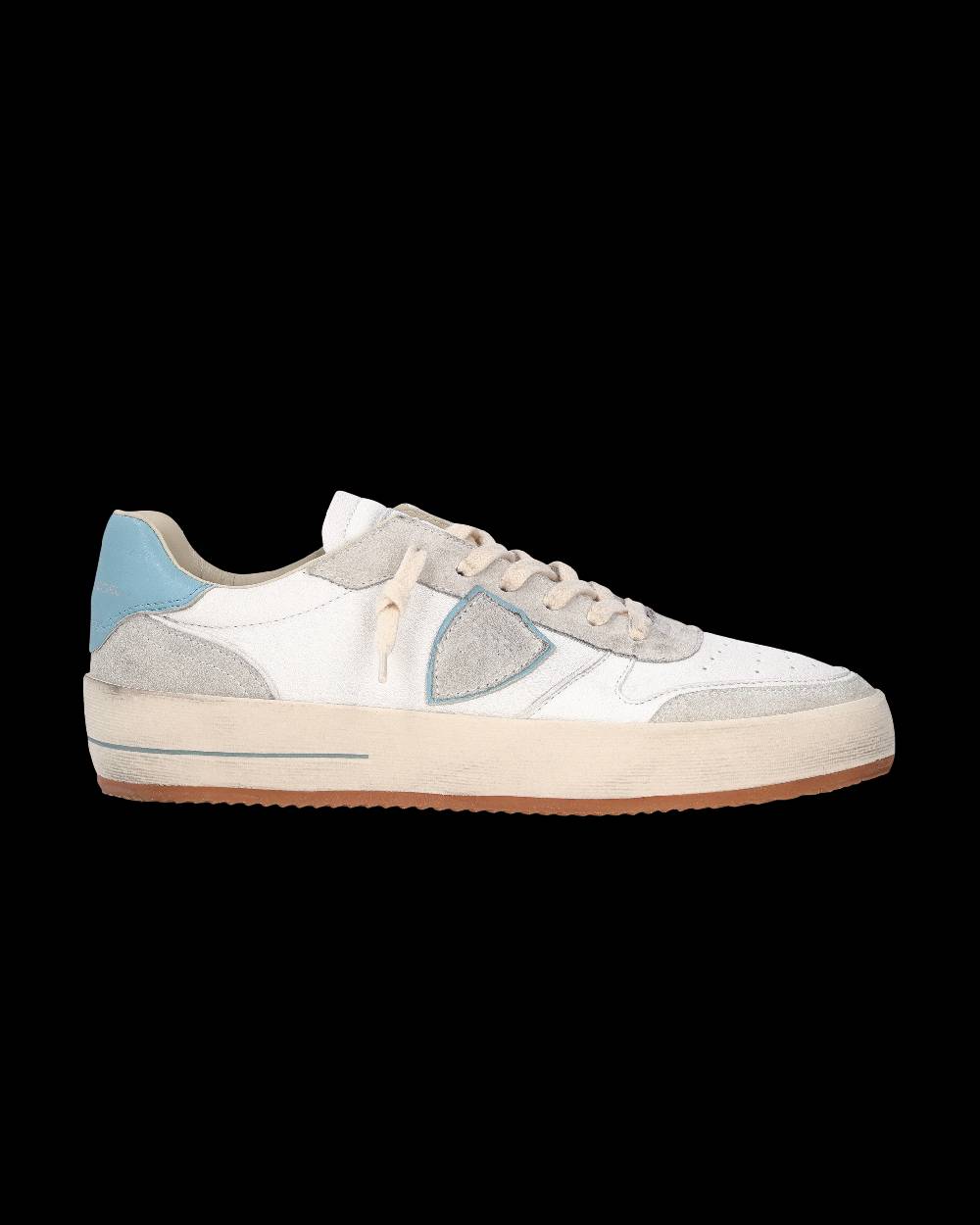 Philippe Model Sneaker Nice Uomo, Bianco e Azzurro Qualità Garantita