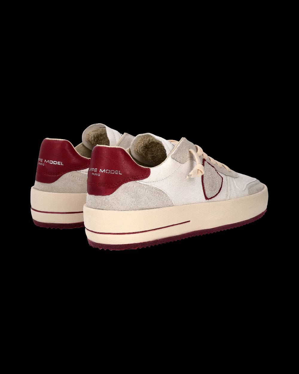 Philippe Model Sneaker Nice Uomo, Bianco e Bordeaux Negozi Online
