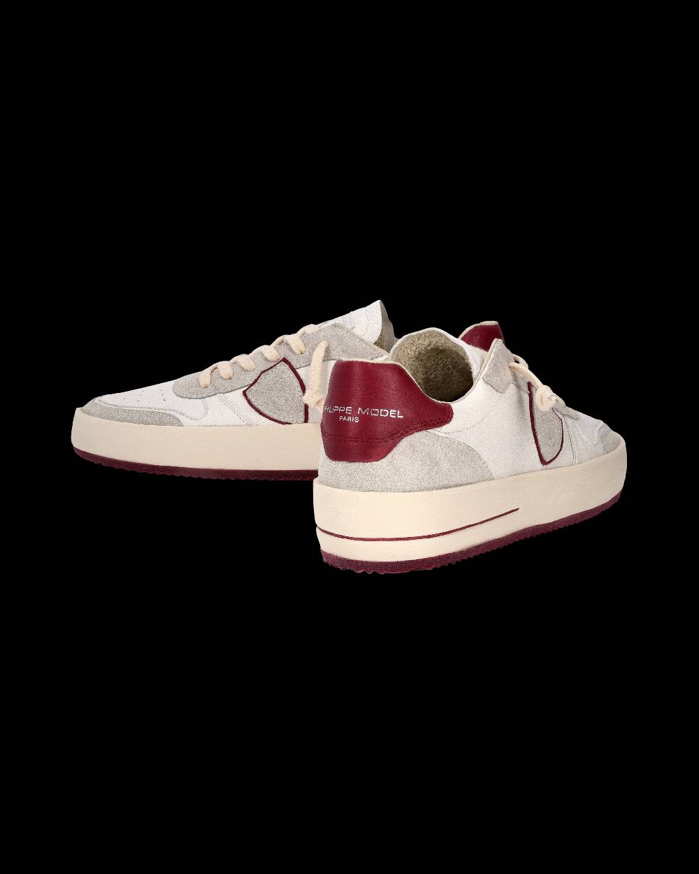 Philippe Model Sneaker Nice Uomo, Bianco e Bordeaux Negozi Online