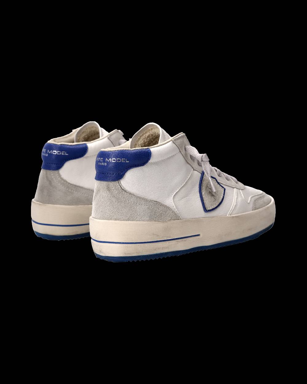 Philippe Model Sneaker Nice Uomo, Bianco e Blu Acquista Ora