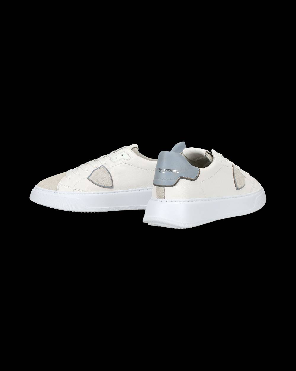 Philippe Model Sneaker casual Temple da uomo in pelle - Azzurro e bianco Sottocosto