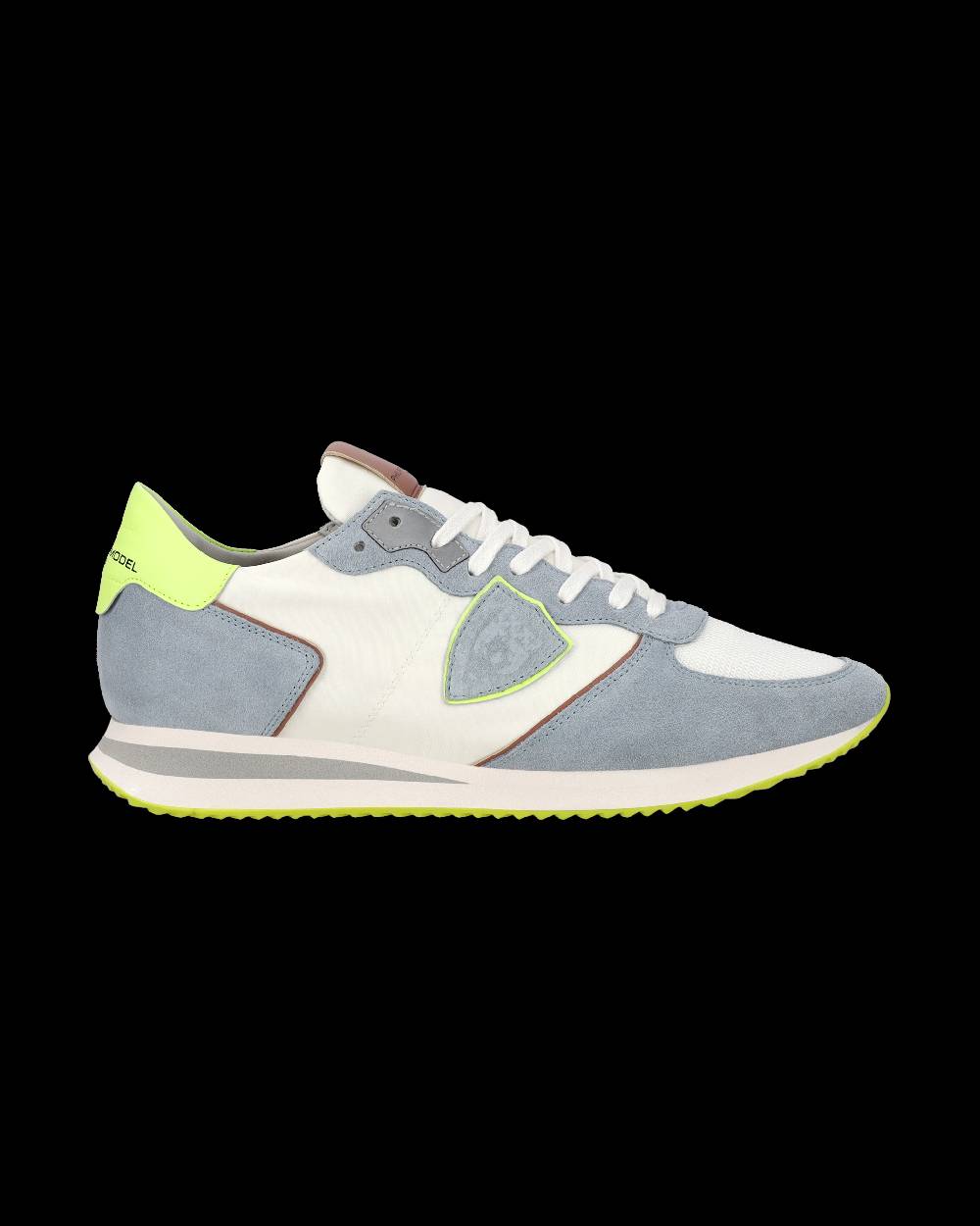 Philippe Model Sneaker casual Trpx da uomo in nylon e pelle - Azzurro e giallo In Vendita
