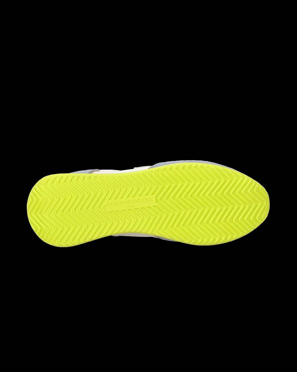 Philippe Model Sneaker casual Trpx da uomo in nylon e pelle - Azzurro e giallo In Vendita