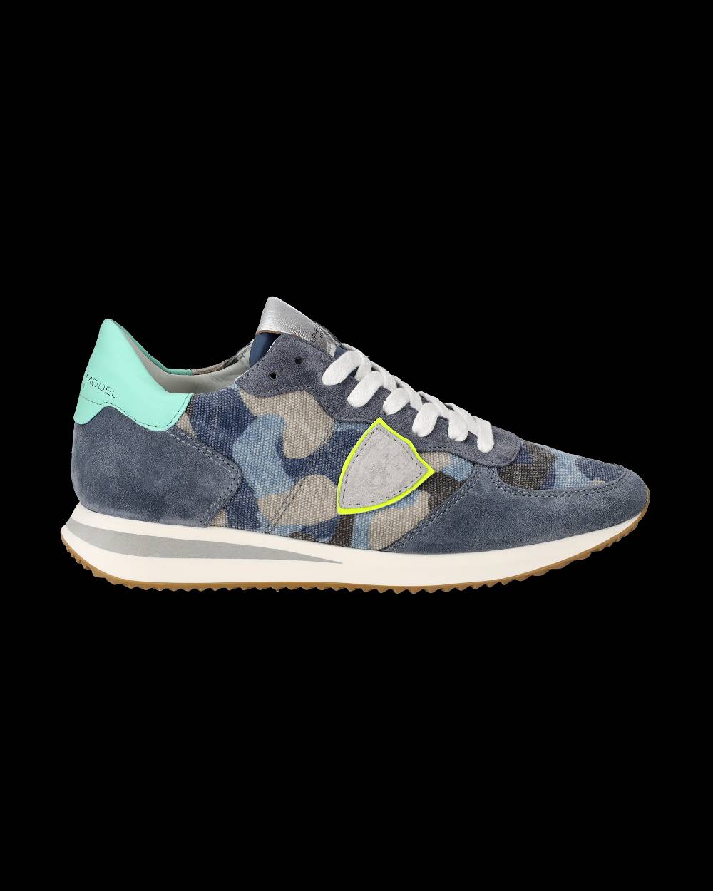 Philippe Model Sneakers Trpx da Donna Blu e Gialle in Tessuto Tecnico Saldi