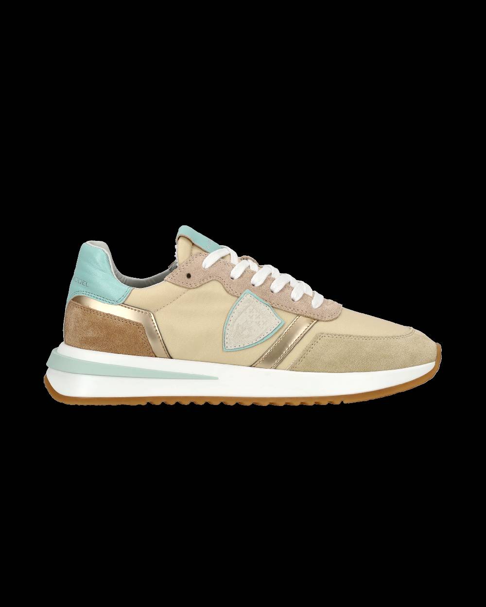 Philippe Model Sneaker casual Tropez 2.1 da donna in nylon e pelle - Turchese e beige Hotsell