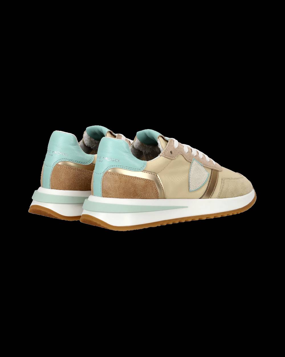 Philippe Model Sneaker casual Tropez 2.1 da donna in nylon e pelle - Turchese e beige Hotsell