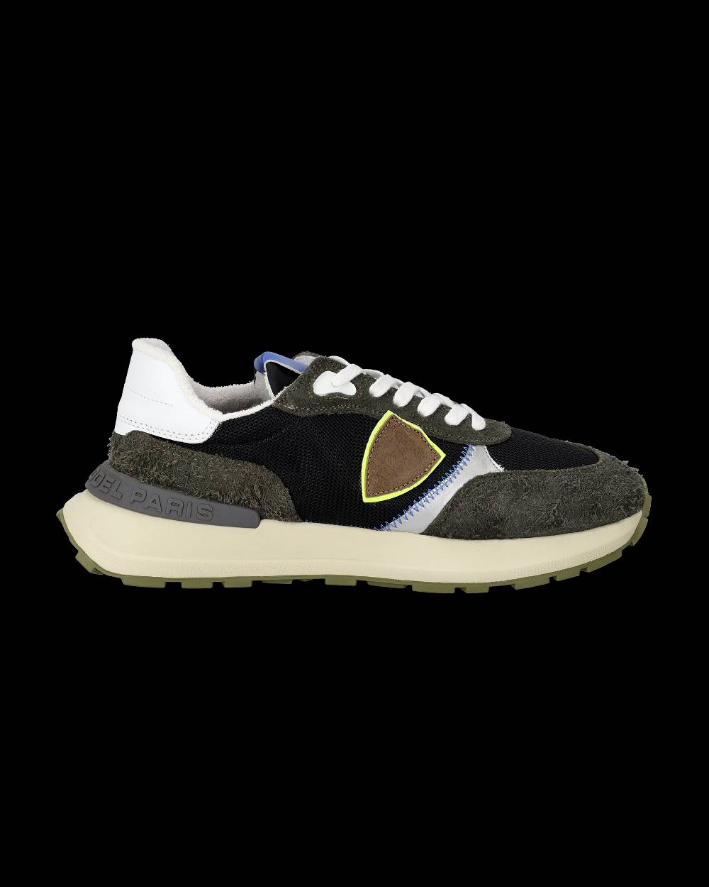 Philippe Model Sneakers basse Antibes da Uomo in nylon e pelle - nero militare Vendita Calda