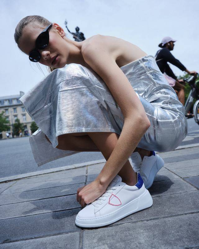 Philippe Model Sneaker basse Tres Temple donna - bianco e bluette 2025