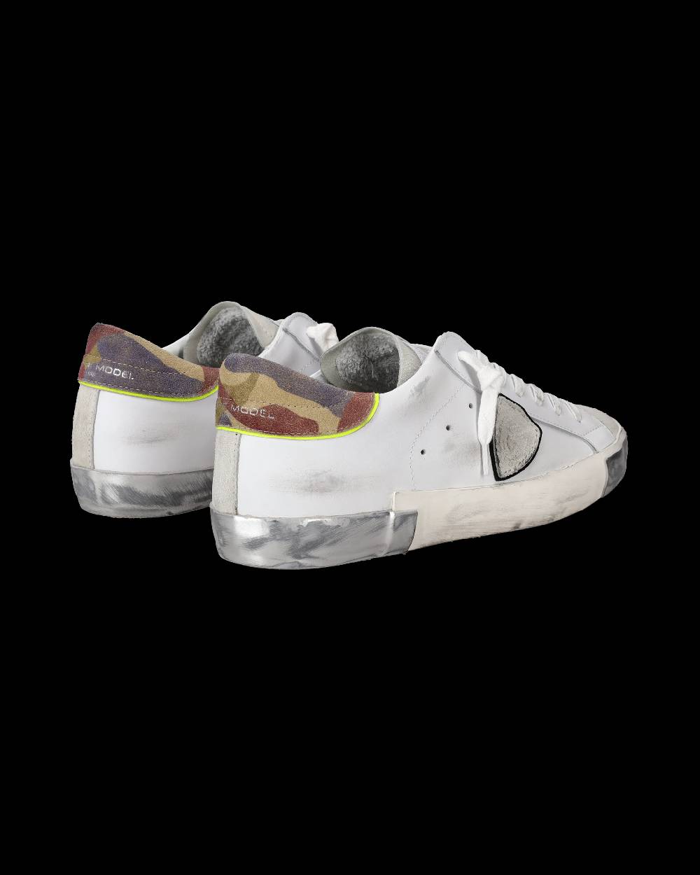 Philippe Model Sneakers Prsx da Uomo Bianche e Bordeaux in Pelle Italy