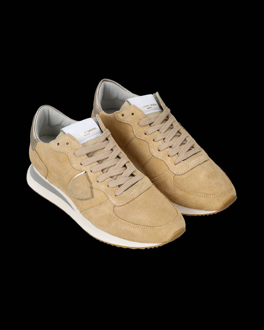 Philippe Model Sneakers Trpx da Donna Beige in Pelle Scamosciata