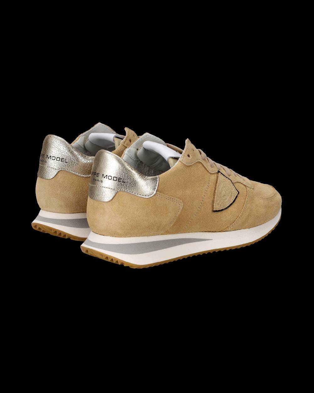 Philippe Model Sneakers Trpx da Donna Beige in Pelle Scamosciata Italia