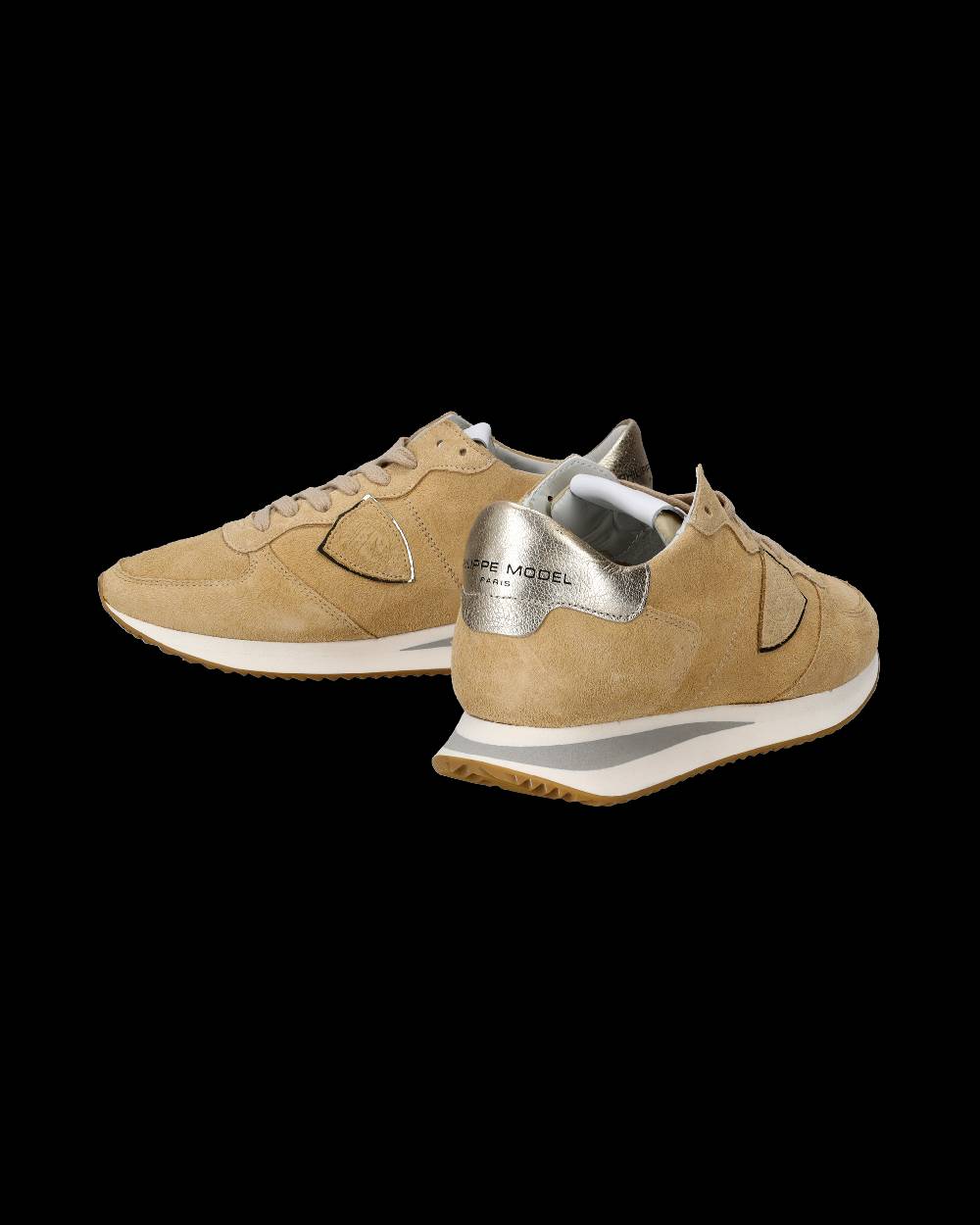 Philippe Model Sneakers Trpx da Donna Beige in Pelle Scamosciata Italia