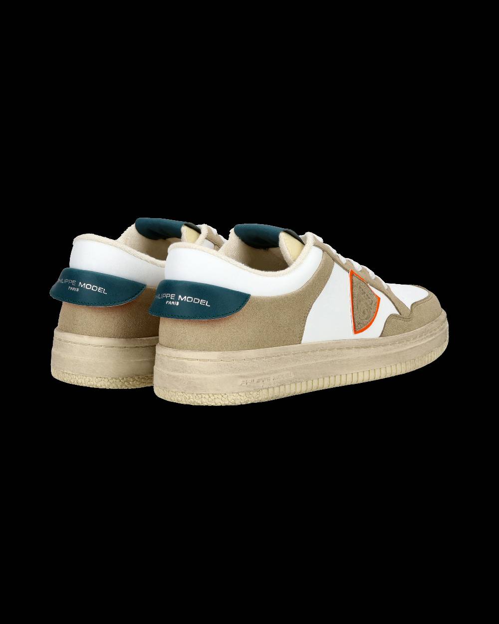 Philippe Model Sneaker streetwear Lyon da uomo in pelle riciclata - Bianco, verde e arancione 2025