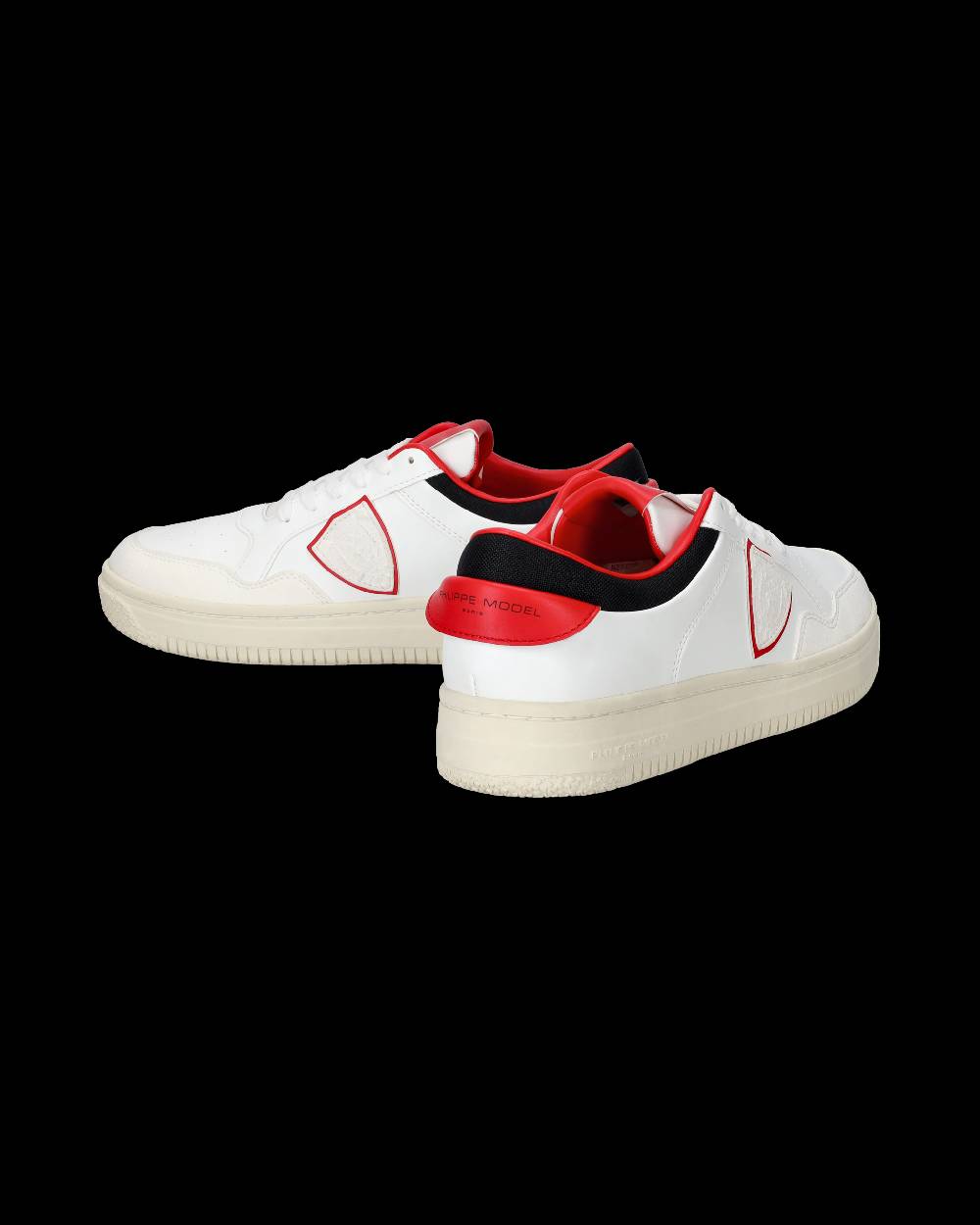 Philippe Model Sneakers Lyon da Uomo Bianche e Rosse in Pelle Riciclata In Linea