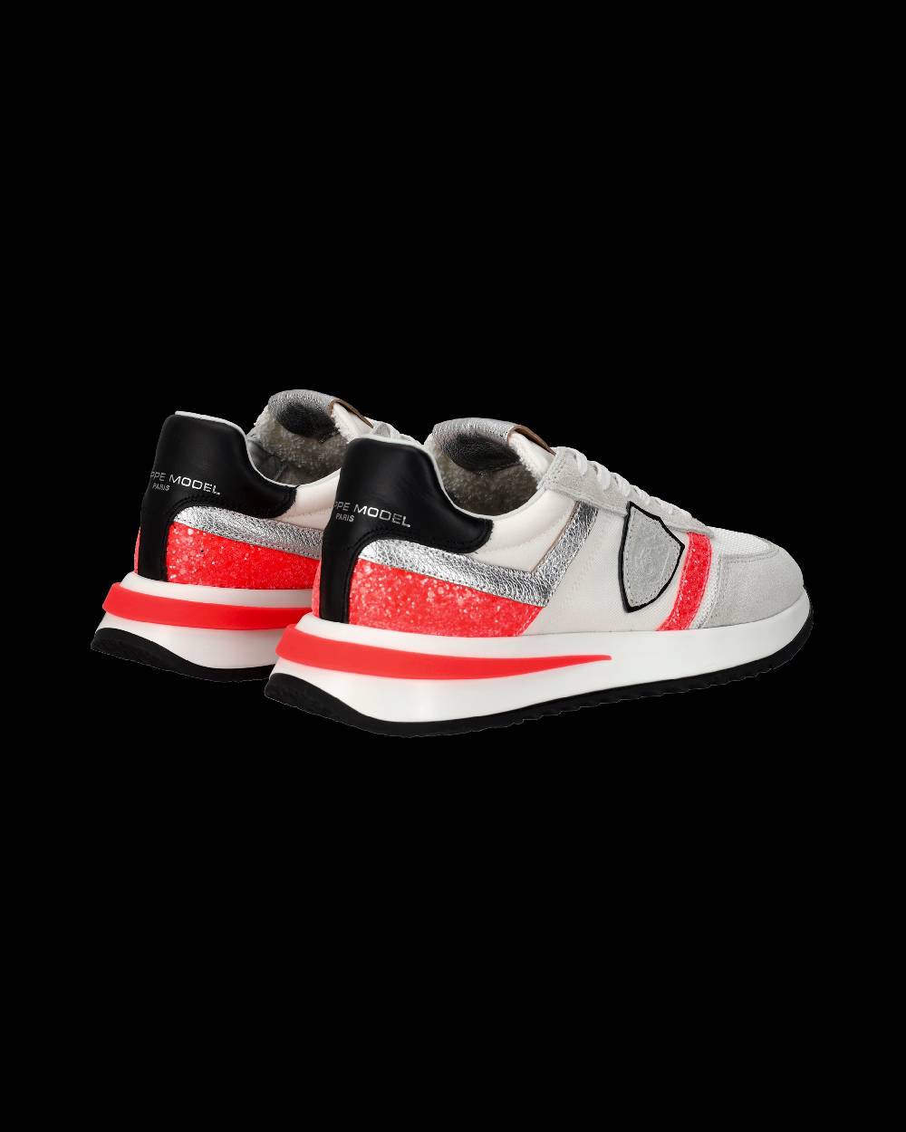Philippe Model Sneakers Tropez 2.1 Donna Bianche e Arancioni in Pelle Scamosciata Nuovo