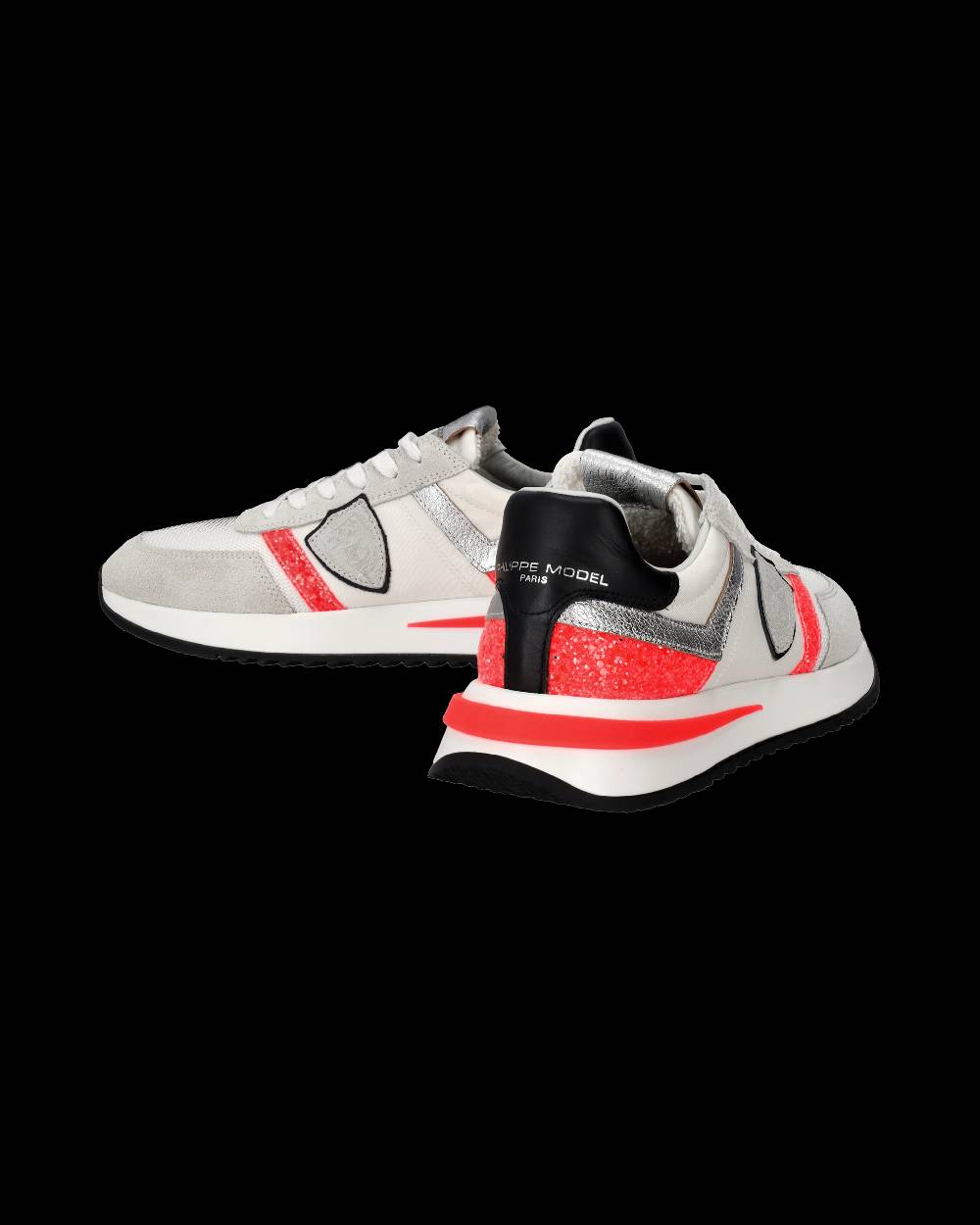 Philippe Model Sneakers Tropez 2.1 Donna Bianche e Arancioni in Pelle Scamosciata Nuovo