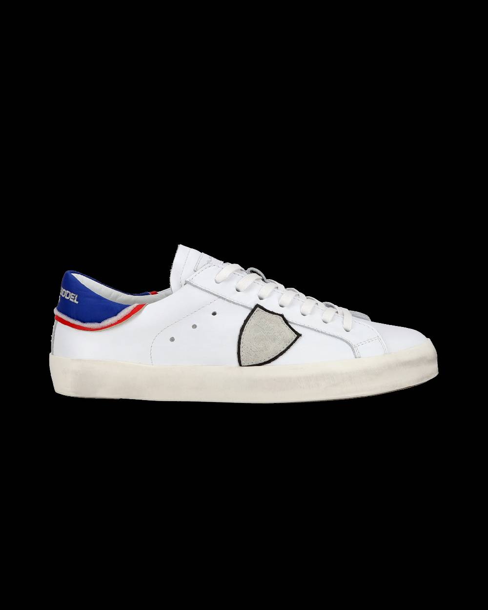 Philippe Model Sneakers basse Paris da Bambino in pelle, Bianco Blu Vendita