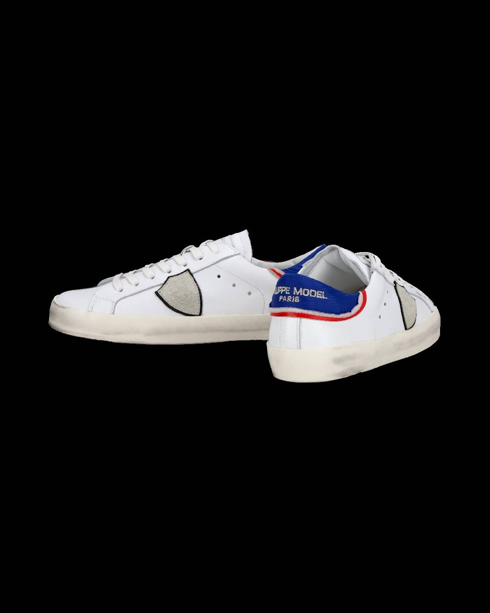 Philippe Model Sneakers basse Paris da Bambino in pelle, Bianco Blu Vendita