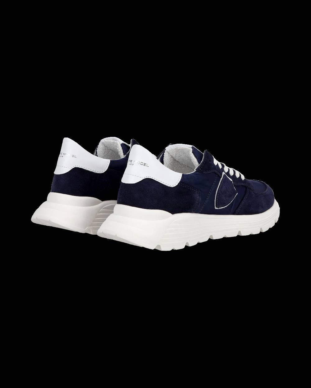 Philippe Model Junior Tropez Low-Top Sneakers in Leather, Blue Soddisfazione Garantita