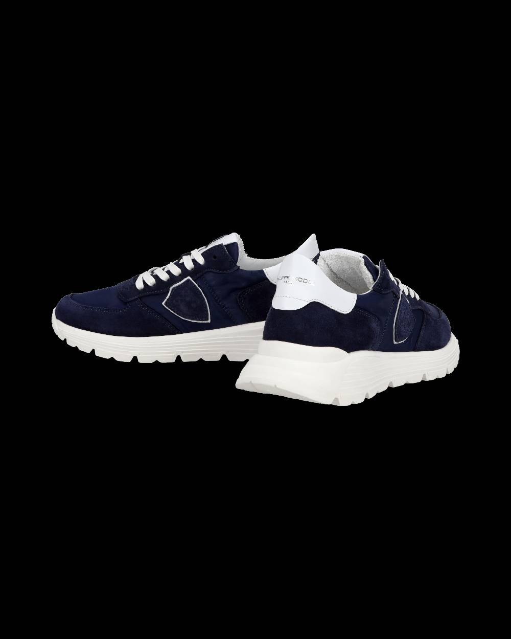 Philippe Model Junior Tropez Low-Top Sneakers in Leather, Blue Soddisfazione Garantita