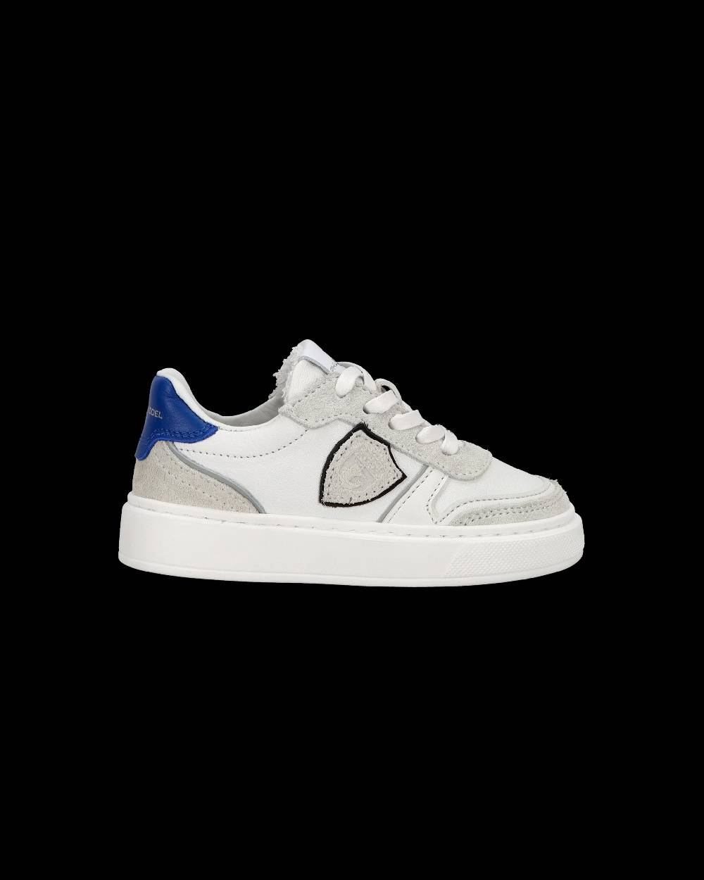 Philippe Model Baby Nice Low-Top Sneakers in Leather, White Blue Qualità Garantita