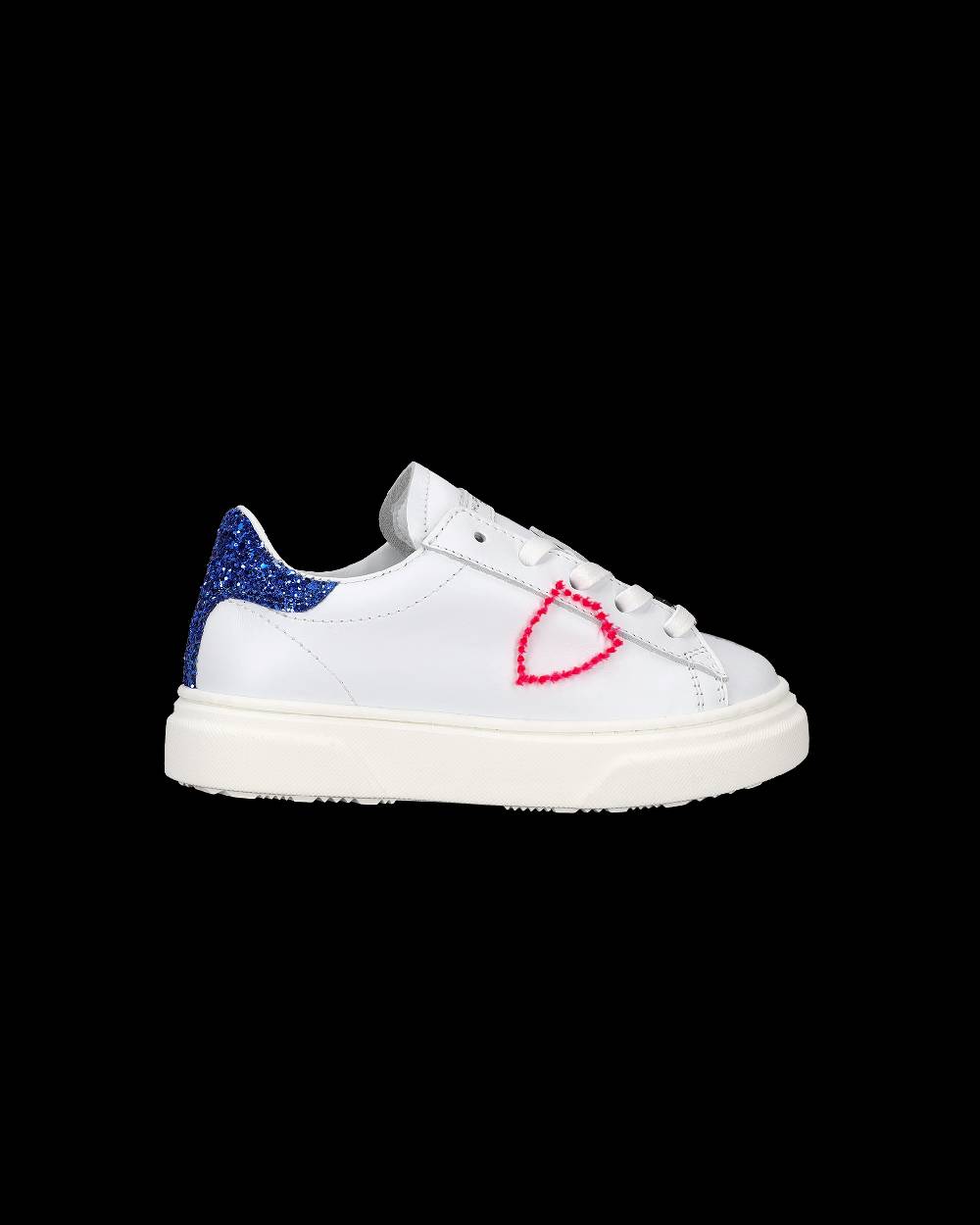 Philippe Model Scarpe da Bambini Temple Bianche e Blu in Pelle Consegna Veloce