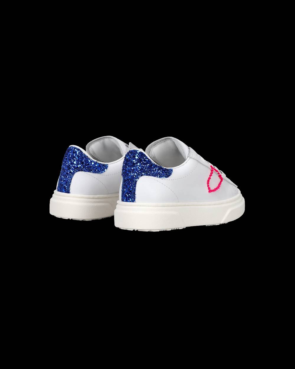 Philippe Model Scarpe da Bambini Temple Bianche e Blu in Pelle Consegna Veloce