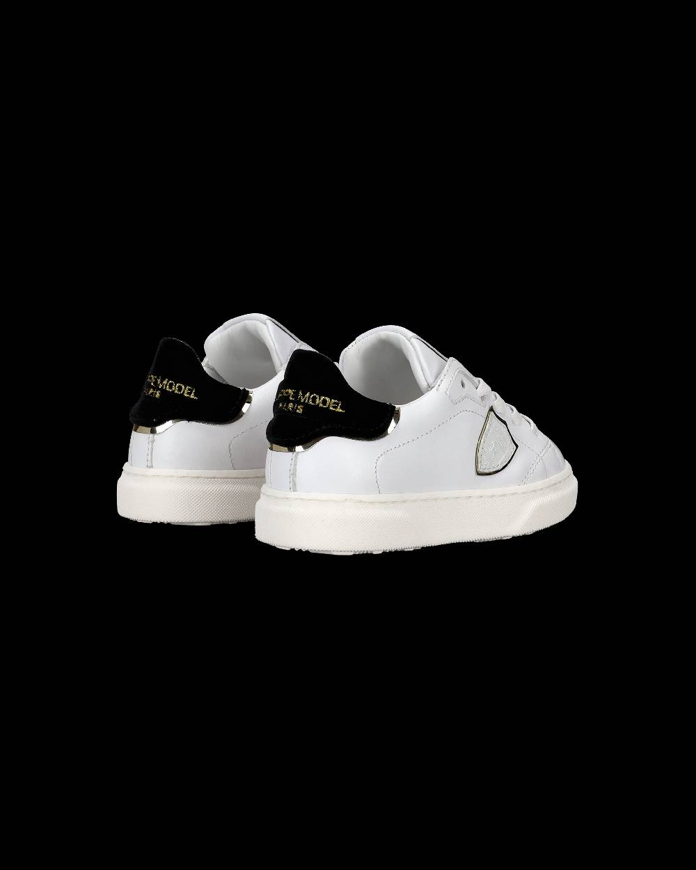 Philippe Model Scarpe da Bambini Temple Bianche e Nere in Pelle Fino Al -60%