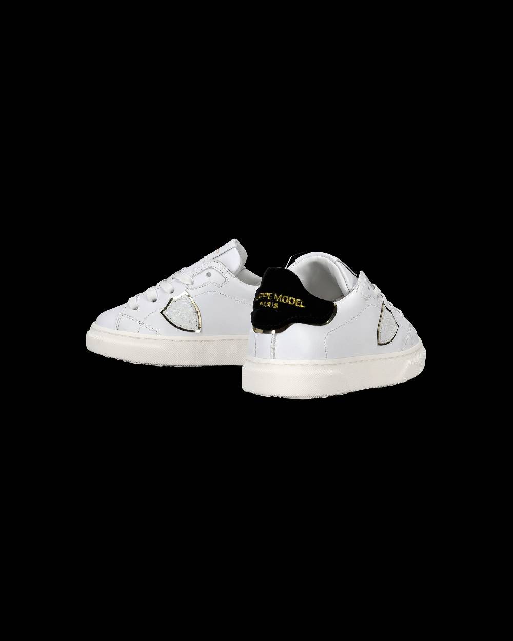 Philippe Model Scarpe da Bambini Temple Bianche e Nere in Pelle Fino Al -60%