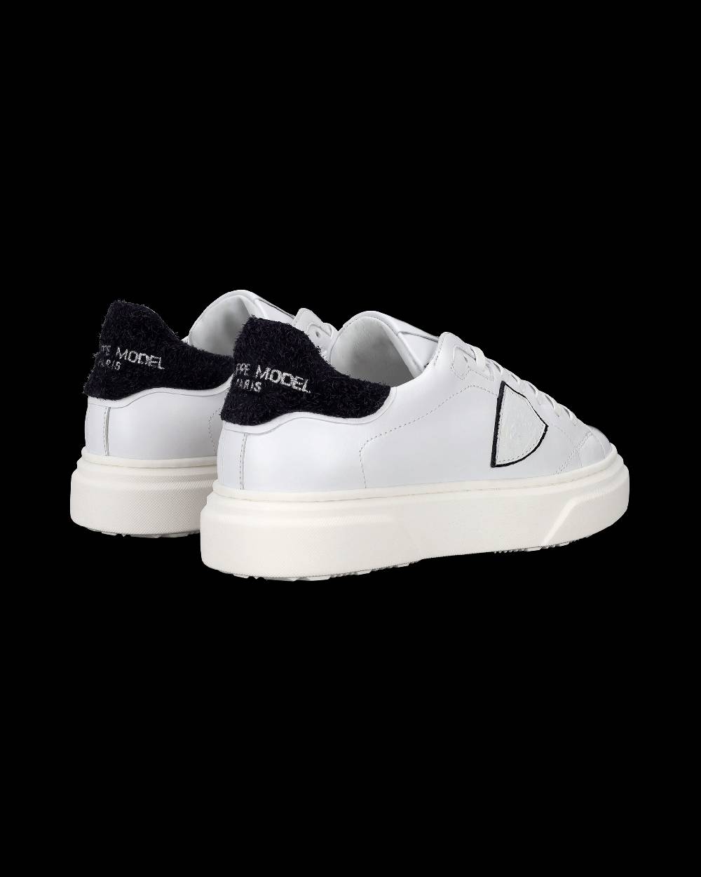 Philippe Model Sneakers Temple da Bambini Bianche e Blu in Pelle Shopping Online